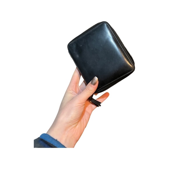 COMME DES GARÇONS ZIP AROUND LEATHER WALLET (DARK BLUE) - Picture 3 of 6